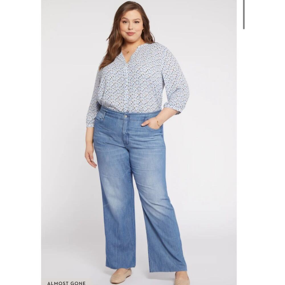 NWT NYDJ Women’s 16W Teresa Wide Leg Jeans Plus Size High Rise Flare Western